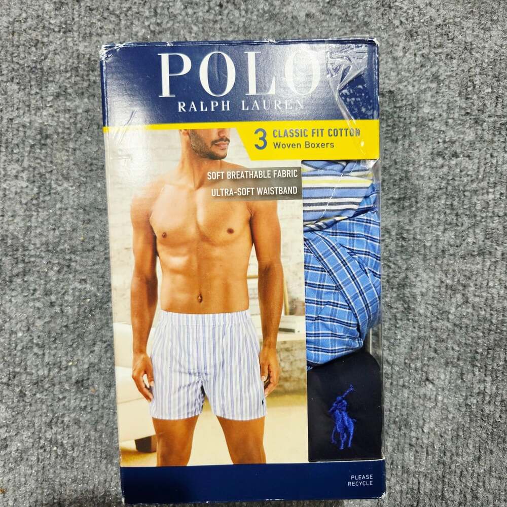 Polo Ralph Lauren Classic Fit Woven Boxers Size XL 3 Pack